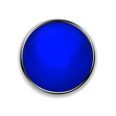 Button Blue isolated on a white background
