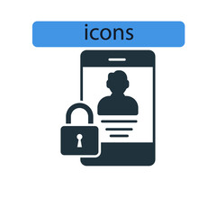 privacy icons  symbol vector elements for infographic web