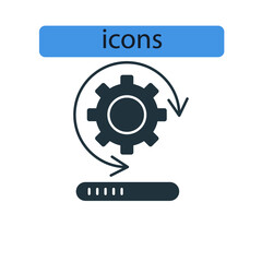 Upgrade Update icons  symbol vector elements for infographic web