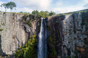 Avencal Waterfall (Cachoeira do Avencal), with 100 meters of free fall, Urubici, city, southern...