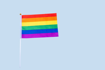 Concept of the celebration of the LGBTQ pride flag day and people's rights.