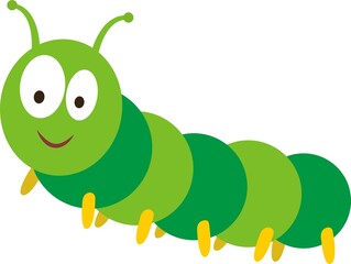 Cartoon illustration of a caterpillar