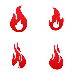 Set logo fire., Vector illustration for design