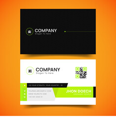black green business visit cards template