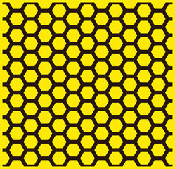 Honeycomb pattern. Hexagon vector drawing background