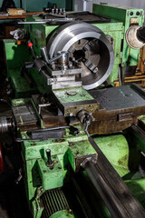 Metal processing machine. Detail of a tool in production