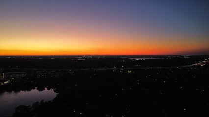 sunset over the lake