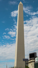 Obraz premium vertical photo of the obelisk buenos aires