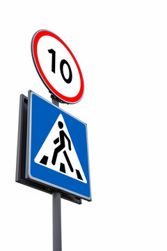 road sign pedestrian crossing