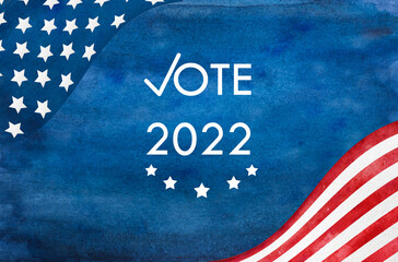 United States Elections. Beautiful invitation card for election day on the background of the US...
