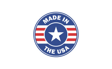 Fototapeta premium Made in America badge. United States patriotic symbol. American label. USA emblem.