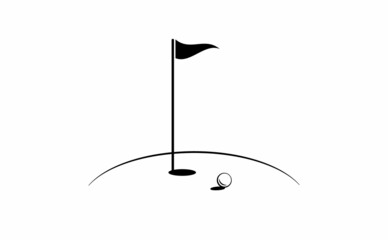 Golf Club Flag vector Logo Template Golf Club Flag vector Logo Template.