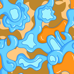 Abstract seamless unusual pattern with psychedelic print