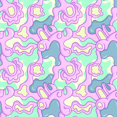 Fototapeta na wymiar Abstract seamless unusual pattern with psychedelic print