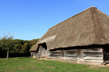 Fototapeta na wymiar large ancient barn, Bokrijk, Belgium