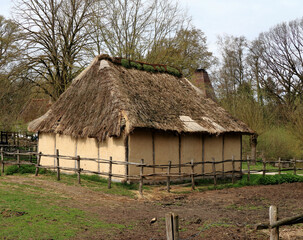 Fototapeta na wymiar old clay barn, Bokrijk, Belgium