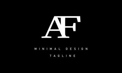 AF or FA minimalist Logo design Vector Art Illustration