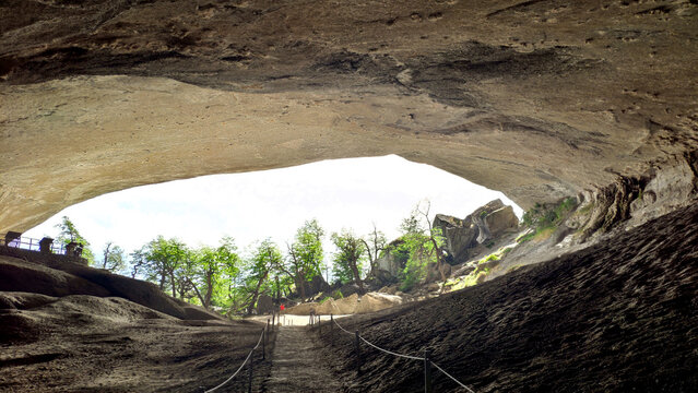 Milodon Cave Natural Monument (Cueva del Milodon), Chile.