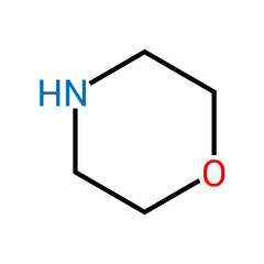 chemical structure of Morpholine (C4H9NO)