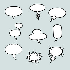 set of isolated dialog bubble vector illustration eps format