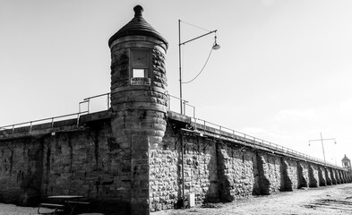 Prison watch tower and walls