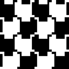 Broken pattern, uniform and simple square shapes. Seamless vector.