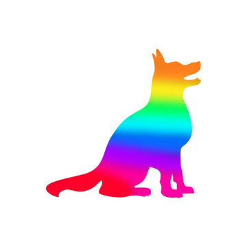 Watercolor Pride cat, Watercolor cat art, Colorful cat