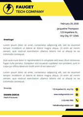 White and Red Minimalist Modern Business Letterhead