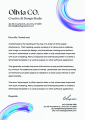 Colorful Modern Professional Letterhead