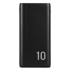 black power bank isolated on white background