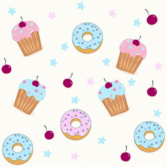 background cupcake donut muffin