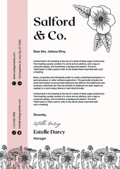 Minimalist Cream Illustration Business Letterhead