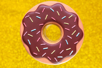 Gingerbread in form of iced doughnut