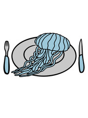 Leckere Qualle essen 