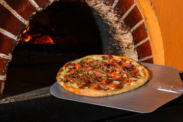 delicious handmade charcoal pizza