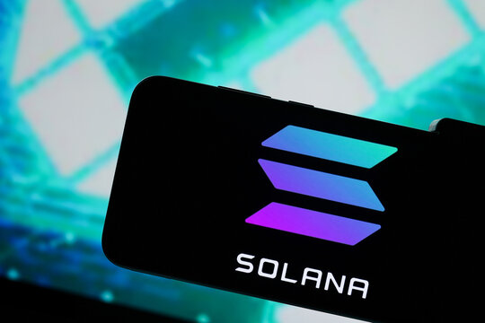 Solana (SOL) editorial. Illustrative photo for news about Solana (SOL) - a cryptocurrency