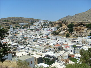 vue grece batiment blanc