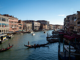view from rialto bridge on canal