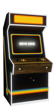 Arcade Cabinet Isolated On White Background