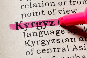 Fototapeta premium definition of Kyrgyz