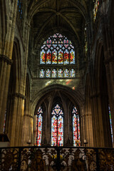 Fototapeta na wymiar Vue intérieur de la Basilique Saint-Michel de Bordeaux (Nouvelle-Aquitaine, France)