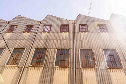 Architecture industrielle dans la ville de Mazamet dans le Tarn