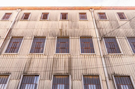 Architecture industrielle dans la ville de Mazamet dans le Tarn