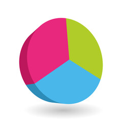 Colorful pie chart design element