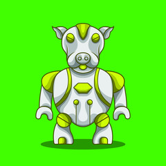 Pig Man Robot Mecha Mascot