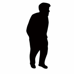a man walking body silhouette vector