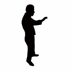 a man standing body silhouette vector