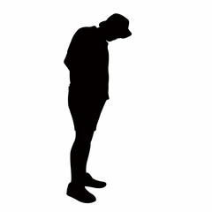 a man standing body silhouette vector