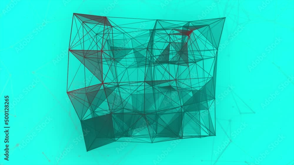 Poster linear plexuses with geometric shapes. motion. geometric shape with lines and angles in futuristic w
