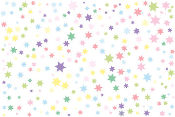 Fototapeta na wymiar Colorful and multicolor ramdon star vector. colorful background of stars , confetti. parties, festivities, textiles. 